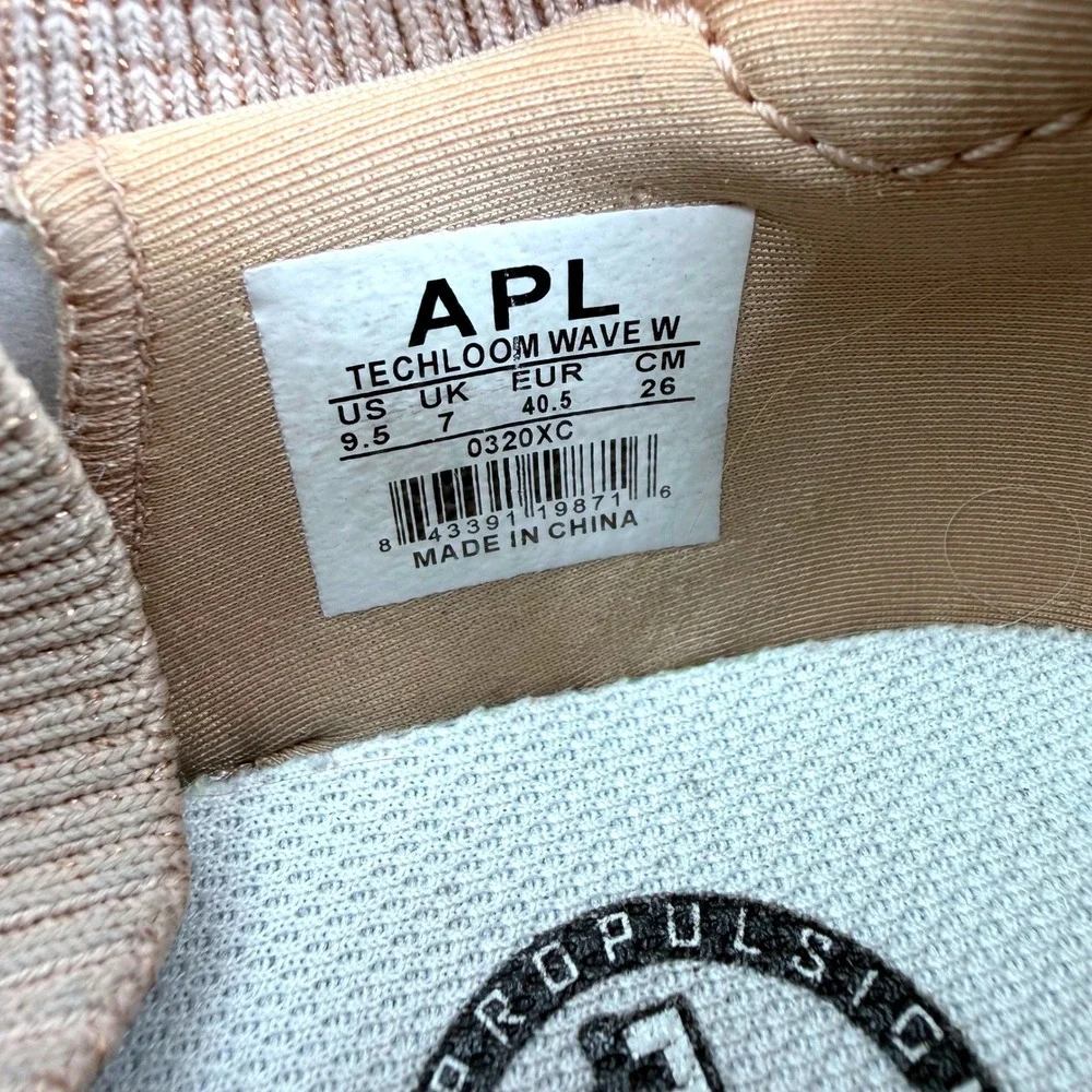 APL TechLoom Wave Womens 9.5‎ Rose Gold Nude Metallic Running Shoes